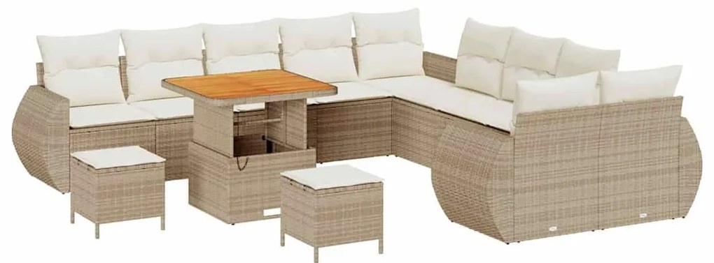vidaXL Σετ Καναπέ Κήπου 13 pcs μπεζ και κρεμ 80 x 80 x 71 cm