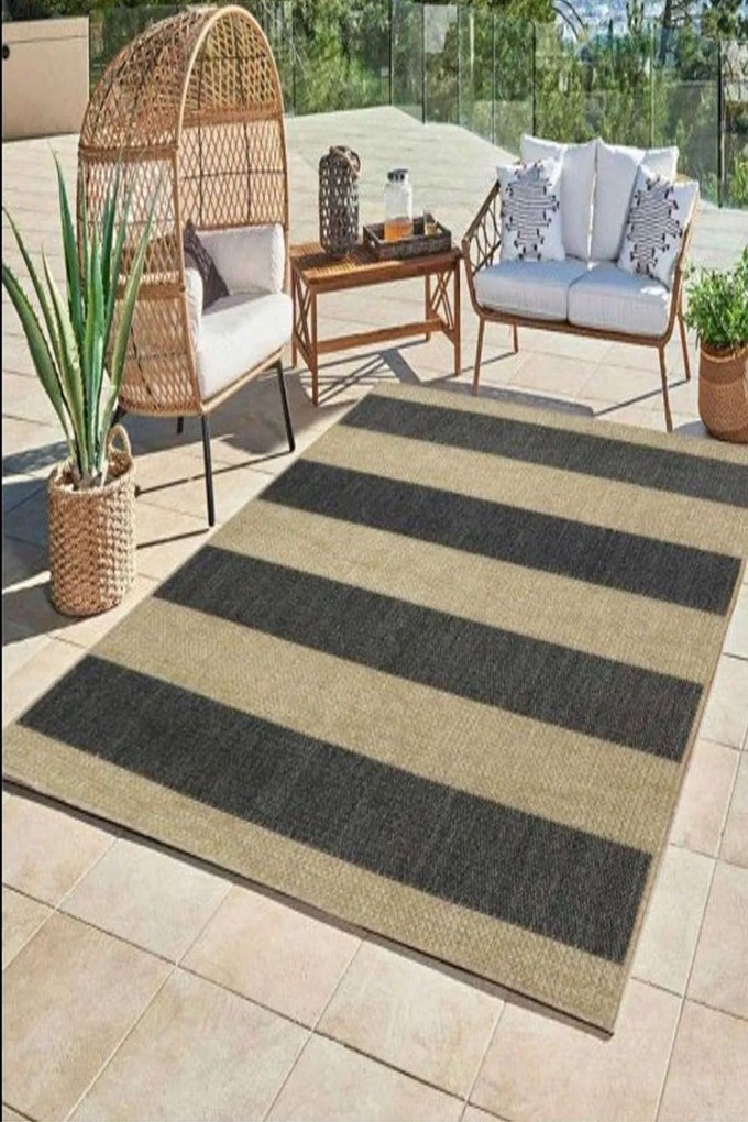 Χαλί Δίχρωμο 00.02.23102 Beige-Black 120X180cm