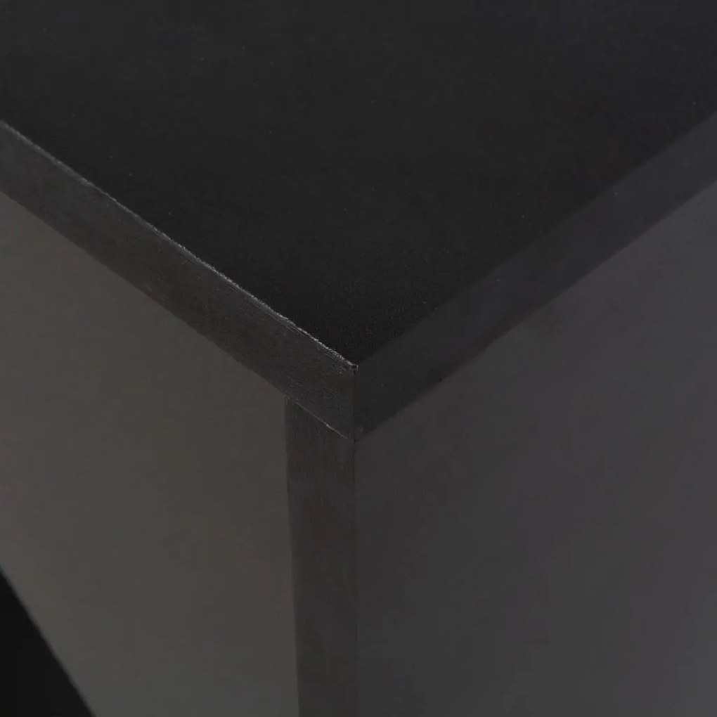 Τραπέζι Μπαρ με Κινητή Ραφιέρα Μαύρο 138 x 39 x 110 εκ. - Μαύρο