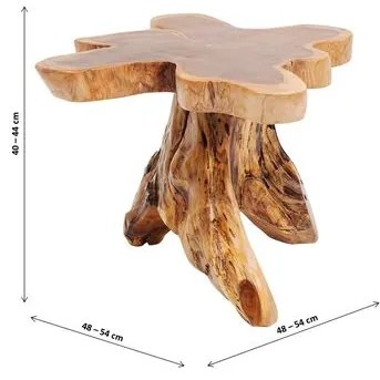 Βοηθητικό Τραπεζάκι Κορμός  Μικρό Καφέ  51x51x42εκ - Καφέ