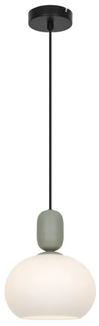 Φωτιστικό Κρεμαστό Viokef Valisia 4328300 Λευκό Ματ Λαδί (Olive green)Μαύρο Ματ