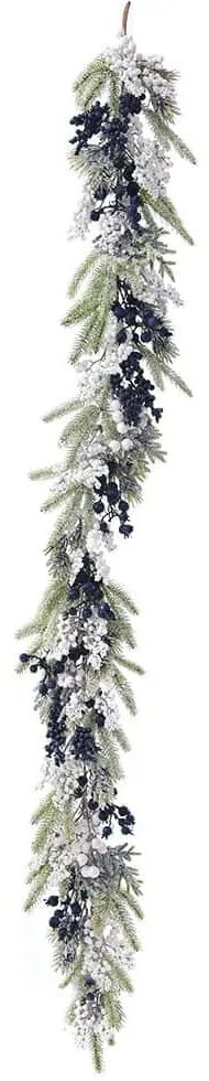 Χριστουγεννιάτικη Γιρλάντα Χιονισμένη Με Berries 81595 180cm White-Blue