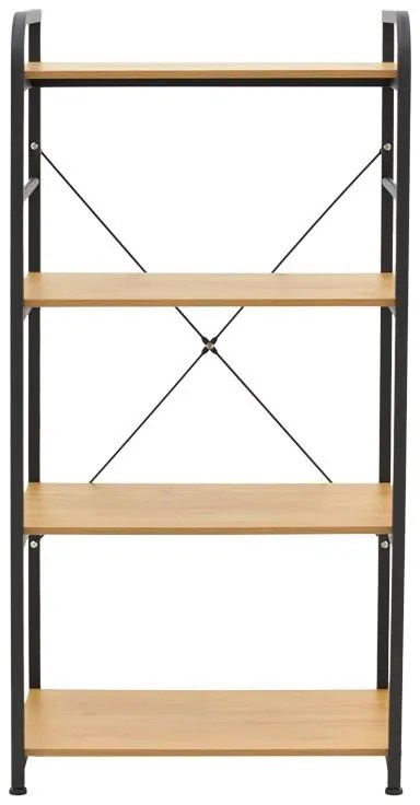 Ραφιέρα επιδαπέδια Depo μέταλλο μαύρο-mdf oak 60x40x120 εκ. 60x40x120 εκ.