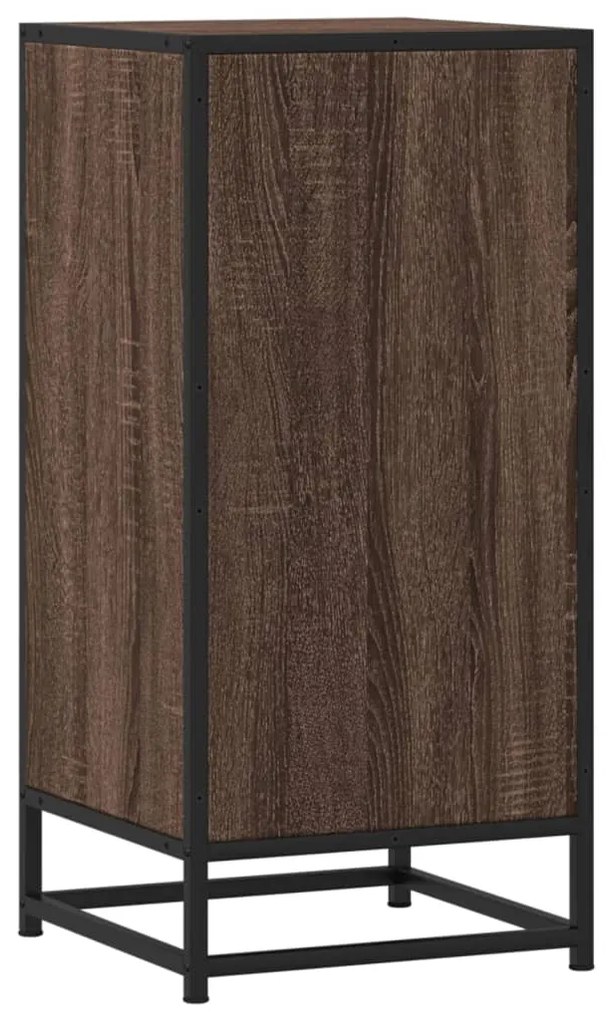 vidaXL Ραφιέρα Καφέ Δρυς 35,5x35x76 εκ. Επεξ. Ξύλο + Μέταλλο