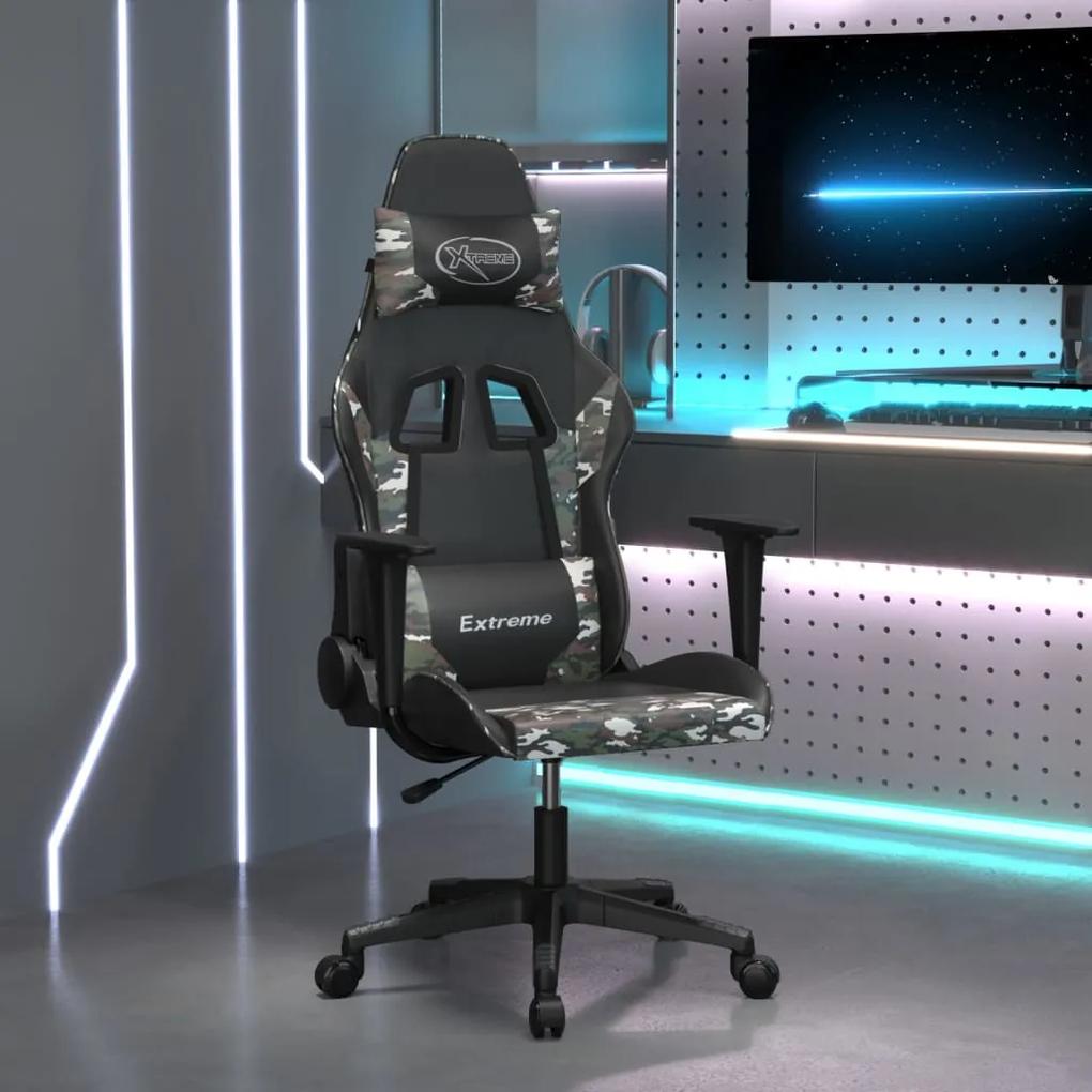 Καρέκλα Gaming Μαύρο/Παραλλαγή από Συνθετικό Δέρμα