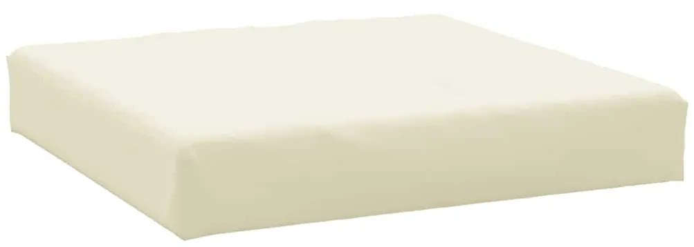 vidaXL Μαξιλάρι Παλέτας Κρεμ 60x60x9,5 εκ. Ύφασμα Oxford