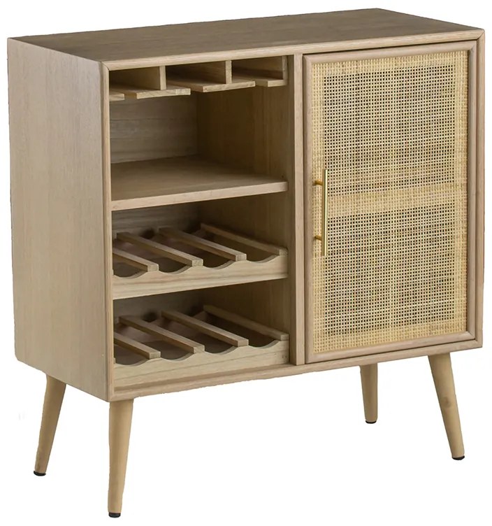 Artekko Artekko Cons MDF Μπουφές Κάβα με Ψάθα σε Φυσική Απόχρωση (75x36x78)cm 48600