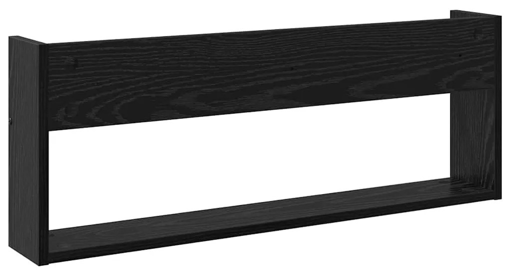 vidaXL Ράφι Περιοδικών με ράφι 2 pcs Μαύρη Οξυά 80 x 12 x 30 εκ