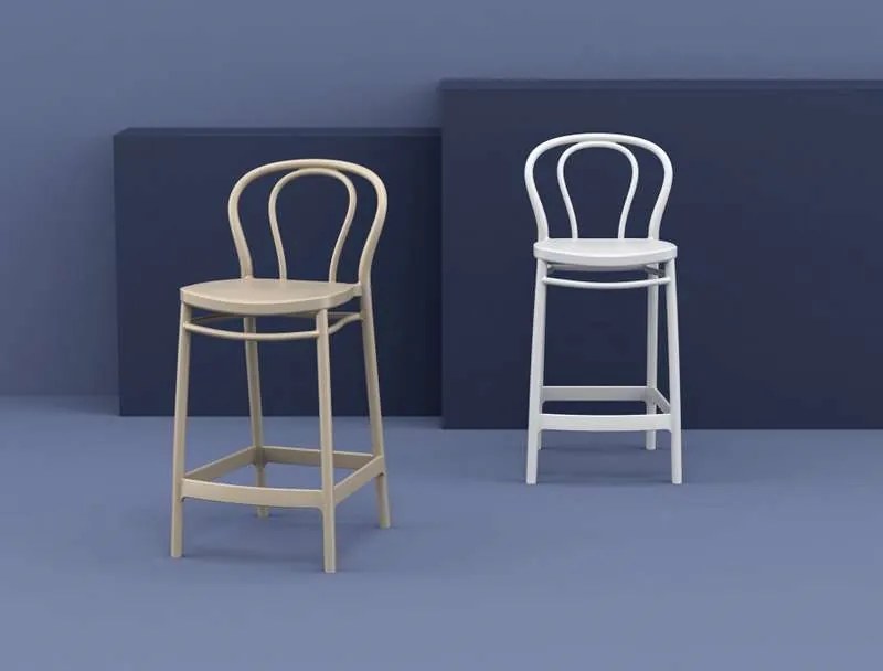 ΣΚΑΜΠΟ ΒΙΚΤΟΡ 65εκ.WHITE ΠΟΛ/ΝΙΟΥ 44X50X96εκ. 44X50X96εκ. (Σετ 4 ΤΕΜ)