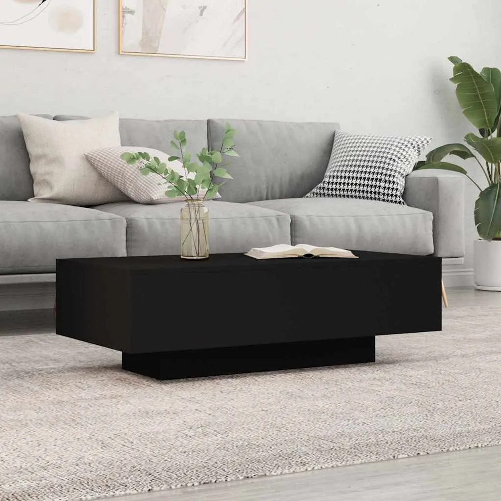 vidaXL Τραπεζάκι Σαλονιού Μαύρο 100x49,5x31 εκ. από Επεξεργασμένο Ξύλο