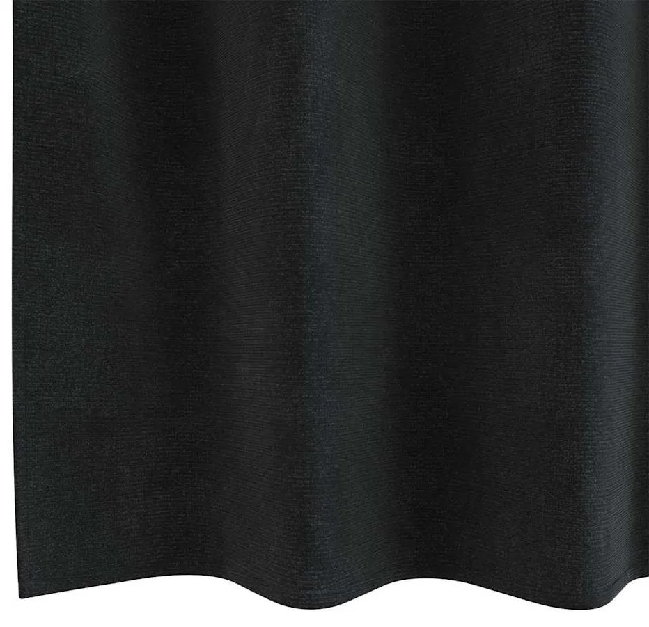 vidaXL Κουρτίνες με κουρτίνες 2 pcs Μαύρο 140 x 175 cm Βελούδο