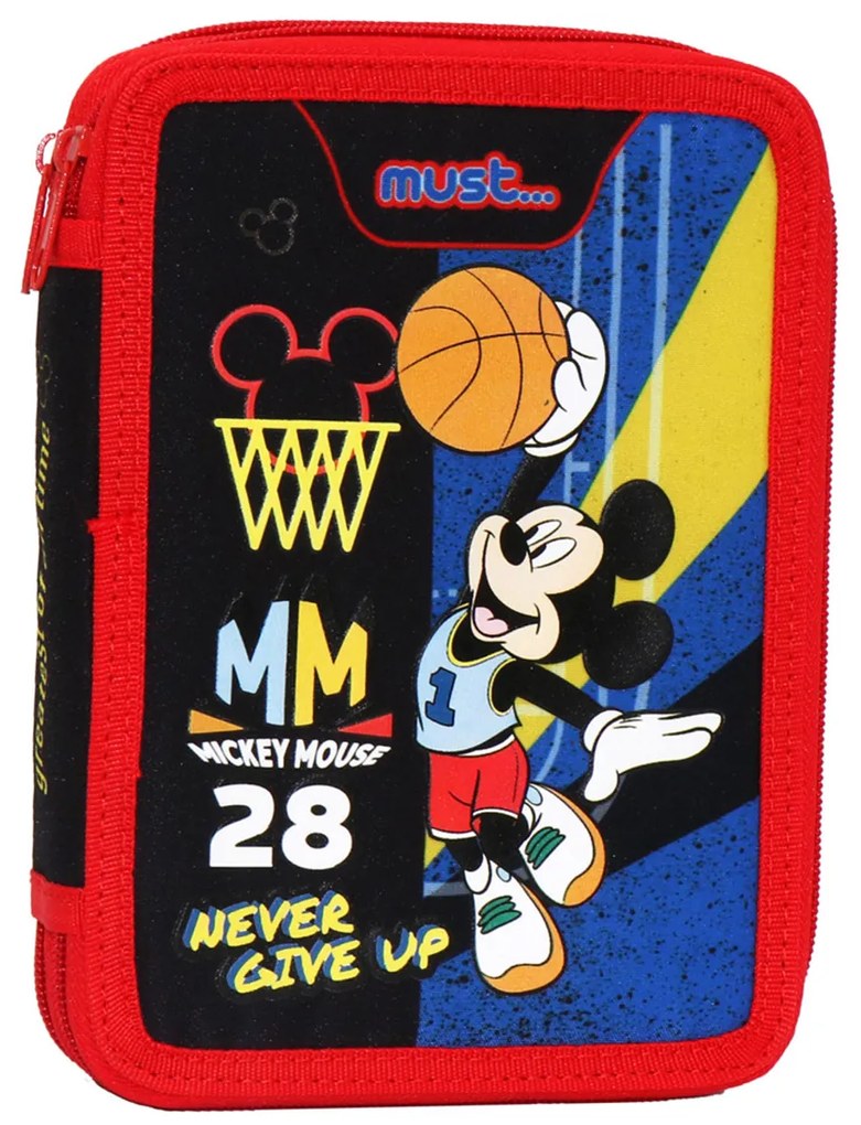 Κασετίνα Διπλή Γεμάτη (21x15x5) Must Mickey Never Give Up 563462