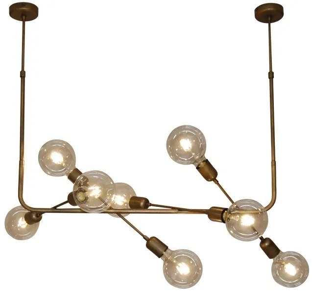 Κρεμαστό Φωτιστικό Οροφής 8xE27 G125 LED Eric Homelighting-77-3805-Μαύρο - Χάλκινο 77-3805