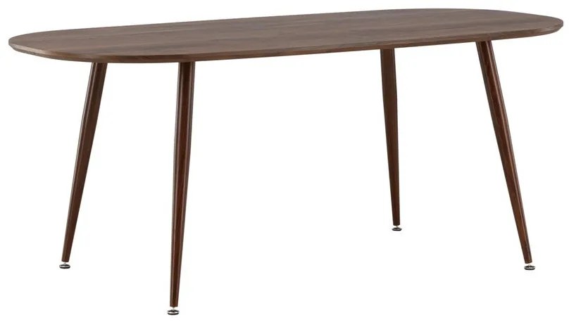 Τραπέζι Dallas 3829, Σκούρο καφέ, 75x90x180cm, Ινοσανίδες μέσης πυκνότητας, Μέταλλο | Epipla1.gr