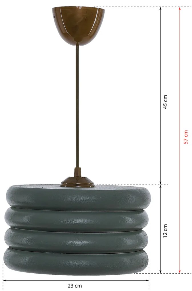 ΦΩΤΙΣΤΙΚΟ ΟΡΟΦΗΣ ΚΡΕΜΑΣΤΟ ΑΠΟ ΞΥΛΟ ΠΡΑΣΙΝΟ HM7655.01 Φ23x57 εκ.