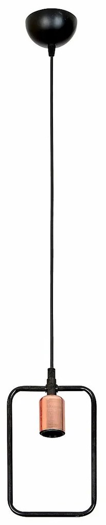 Φωτιστικό Κρεμαστό ArteLibre MAY Μαύρο Μέταλλο 19x75cm-14780032