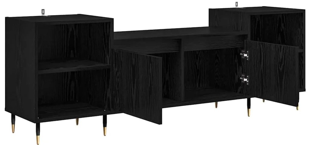 vidaXL Ντουλάπι TV Μαύρη Οξυά 160 x 35 x 55 εκ. Επεξεργασμένο ξύλο