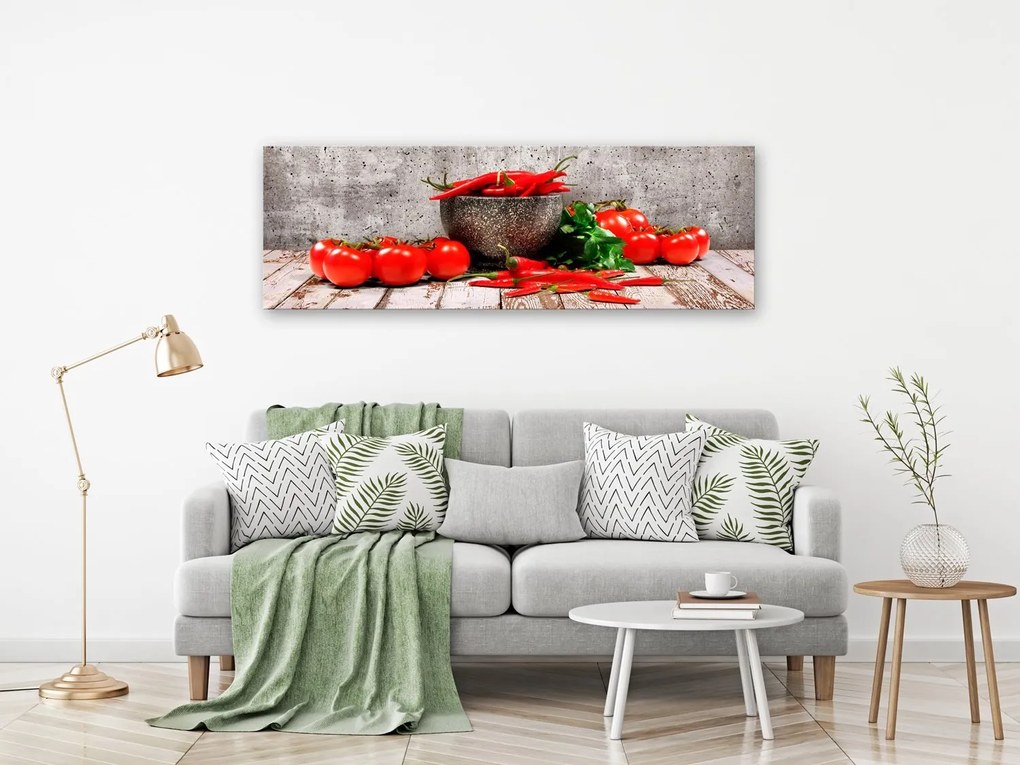 Πίνακας - Red Vegetables (1 Part) Concrete Narrow 150x50