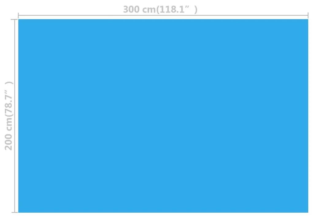 Κάλυμμα Πισίνας Ορθογώνιο Μπλε 300 x 200 εκ. από Πολυαιθυλένιο - Μπλε