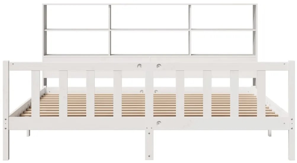 vidaXL Κρεβάτι Βιβλιοθήκη Χωρίς Στρώμα 180x200 εκ Μασίφ Ξύλο Πεύκου