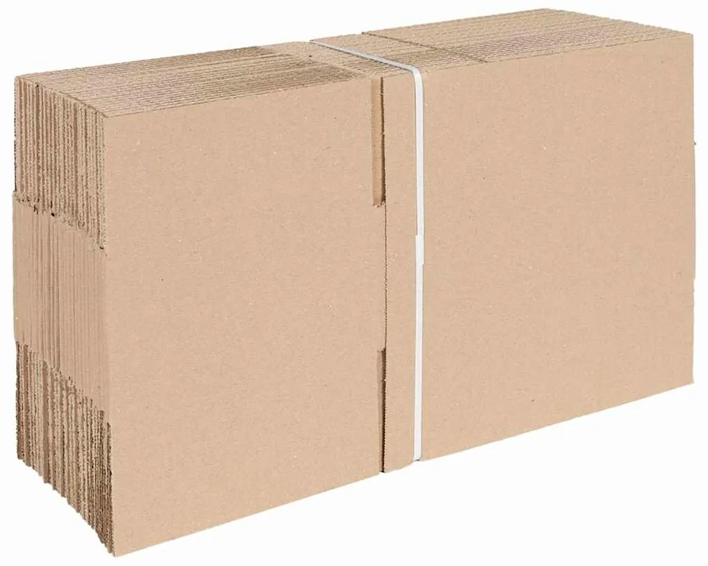 vidaXL Πτυσσόμενο Κουτί 50 pcs Καφέ 25 x 17.5 x 10 εκ. Χαρτόνι