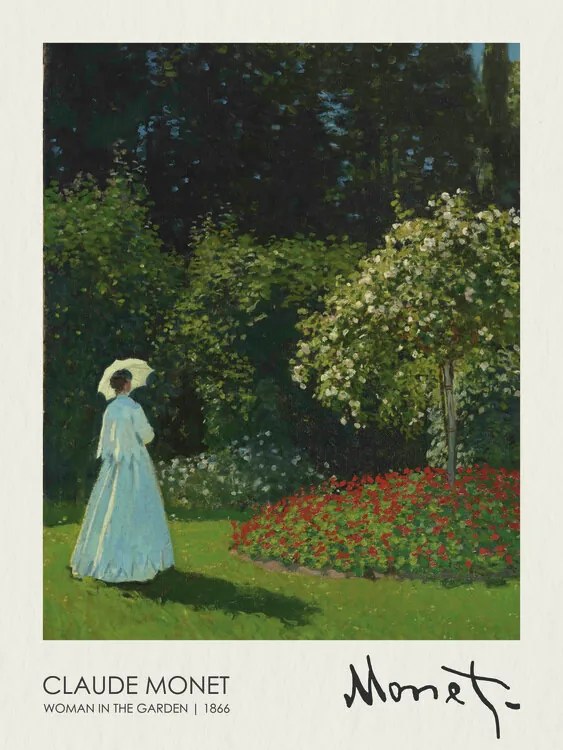 Αναπαραγωγή Jeanne Marie Lecadre In The Garden (1866), Claude Monet