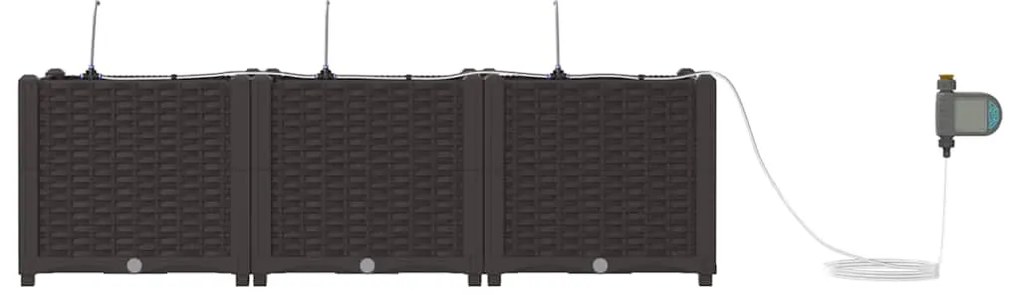 vidaXL Ζαρντινιέρες κήπου Καφέ 120 x 40 x 37.5 cm Ατσάλι