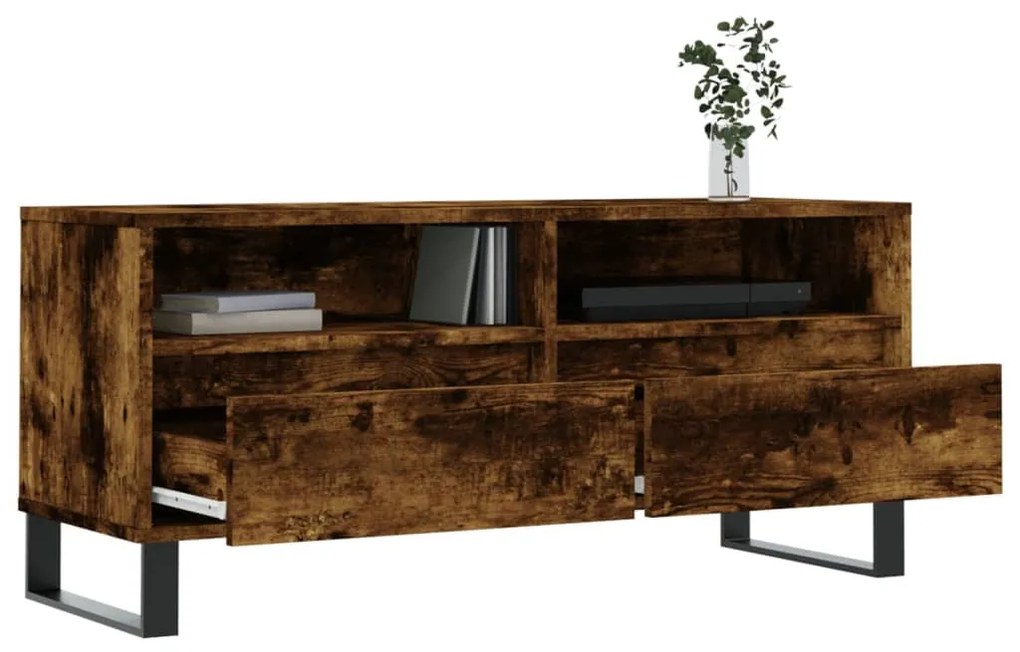 vidaXL Έπιπλο Τηλεόρασης Καπνιστή Δρυς 100x34,5x44,5 εκ. Επεξ. Ξύλο