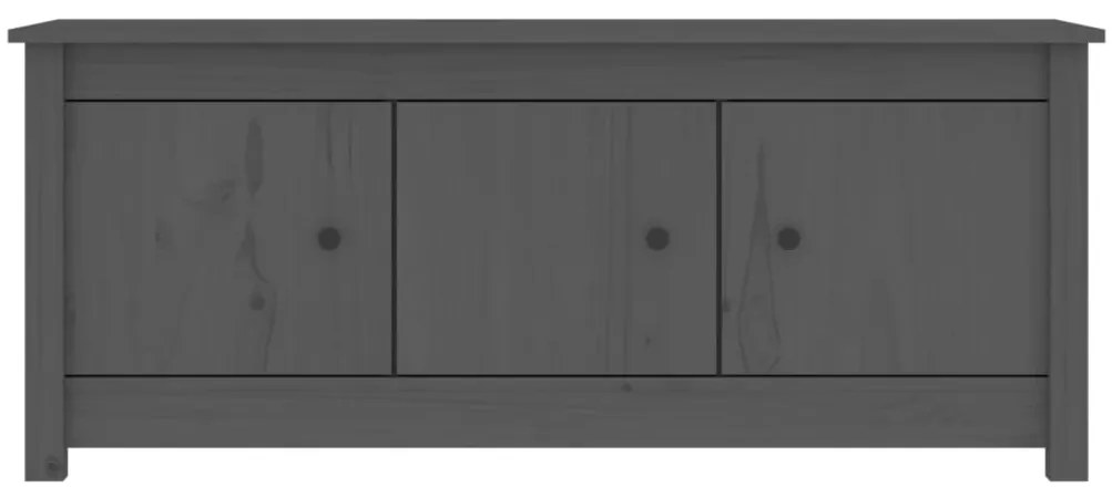 vidaXL Παπουτσοθήκη Γκρί 110 x 38 x 45,5 εκ. από Μασίφ Ξύλο Πεύκου