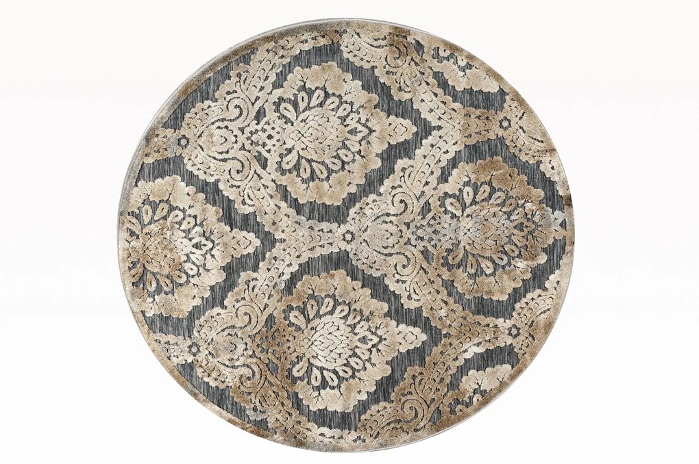 Χαλί BOHEME 23/957 &#8211; ROUND 160×160 cm ROUND 160X160 ΚΑΦΕ-ΓΚΡΙ