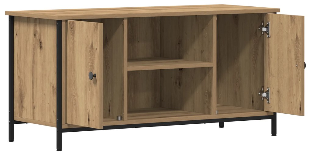 vidaXL Επιπλο τηλεόρασης Artisan Oak 100x40x50 εκ. Επεξεργασμένο ξύλο και χάλυβας