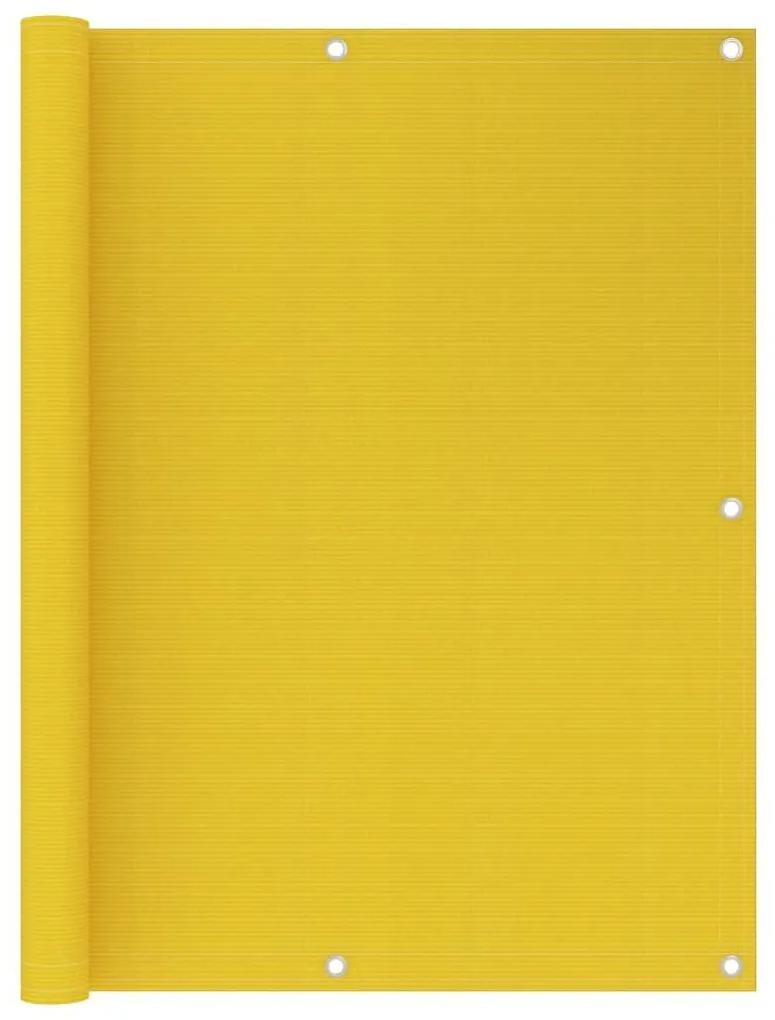Διαχωριστικό Βεράντας Κίτρινο 120 x 600 εκ. από HDPE - Κίτρινο