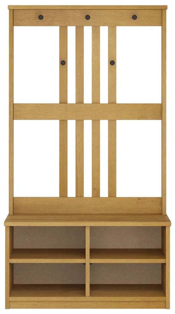 vidaXL Δέντρο χωλ "SANDNES" 87x40x159,5 εκ. Πεύκο μασίφ ξύλο