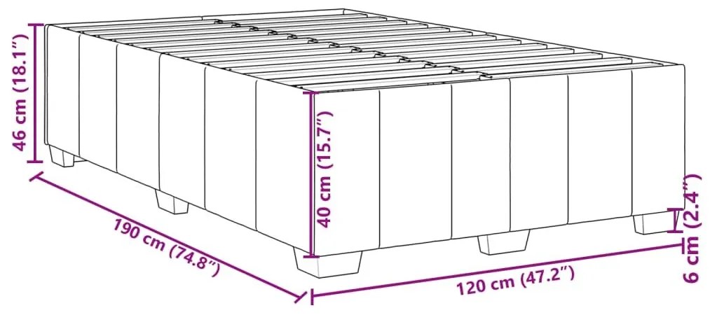 Πλαίσιο Κρεβατιού χωρίς στρώμα Taupe 120x190 εκ. Υφασμάτινο - Μπεζ-Γκρι