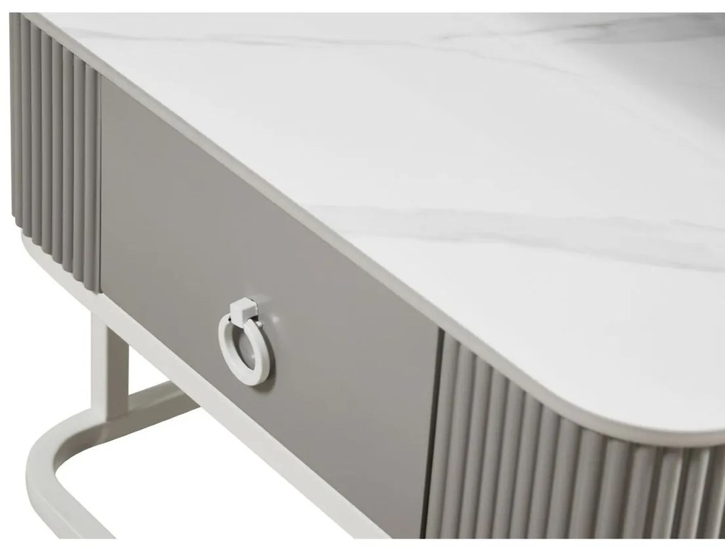 Τραπεζάκι Καφέ Home ESPRIT Λευκό 70 x 70 x 45 cm