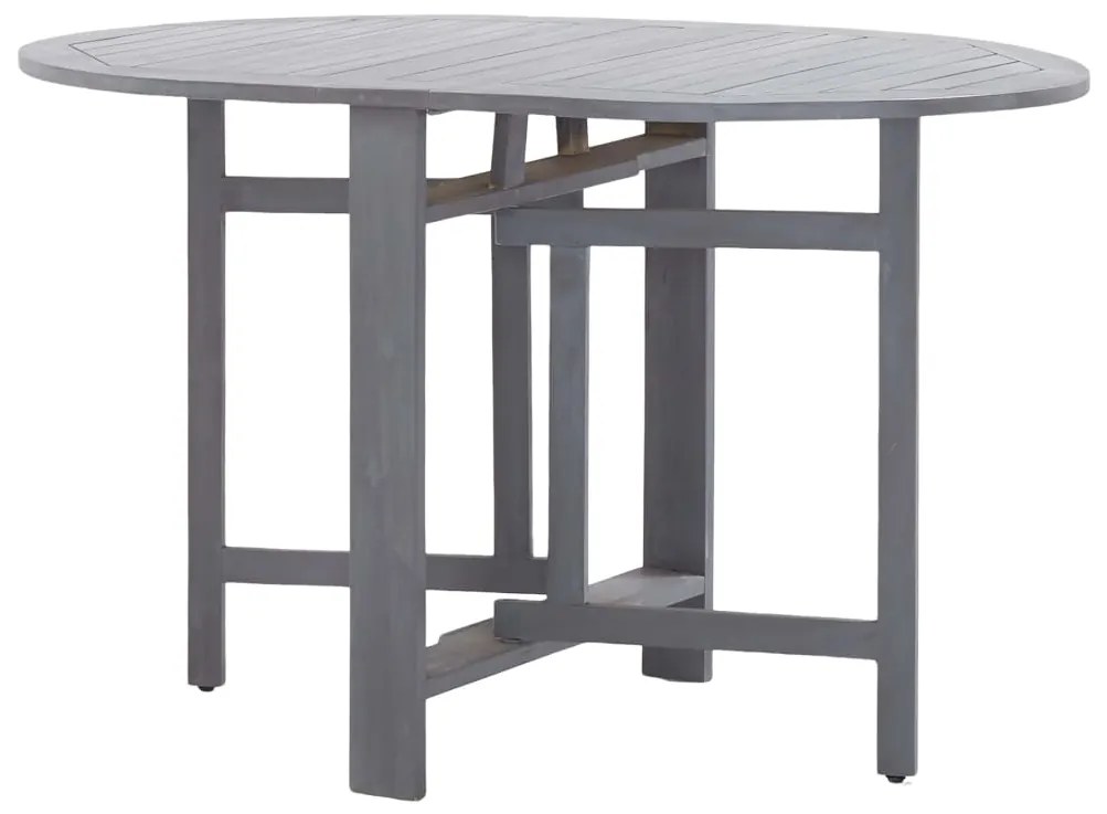vidaXL Τραπέζι Κήπου Γκρι 120 x 70 x 74 εκ. από Μασίφ Ξύλο Ακακίας