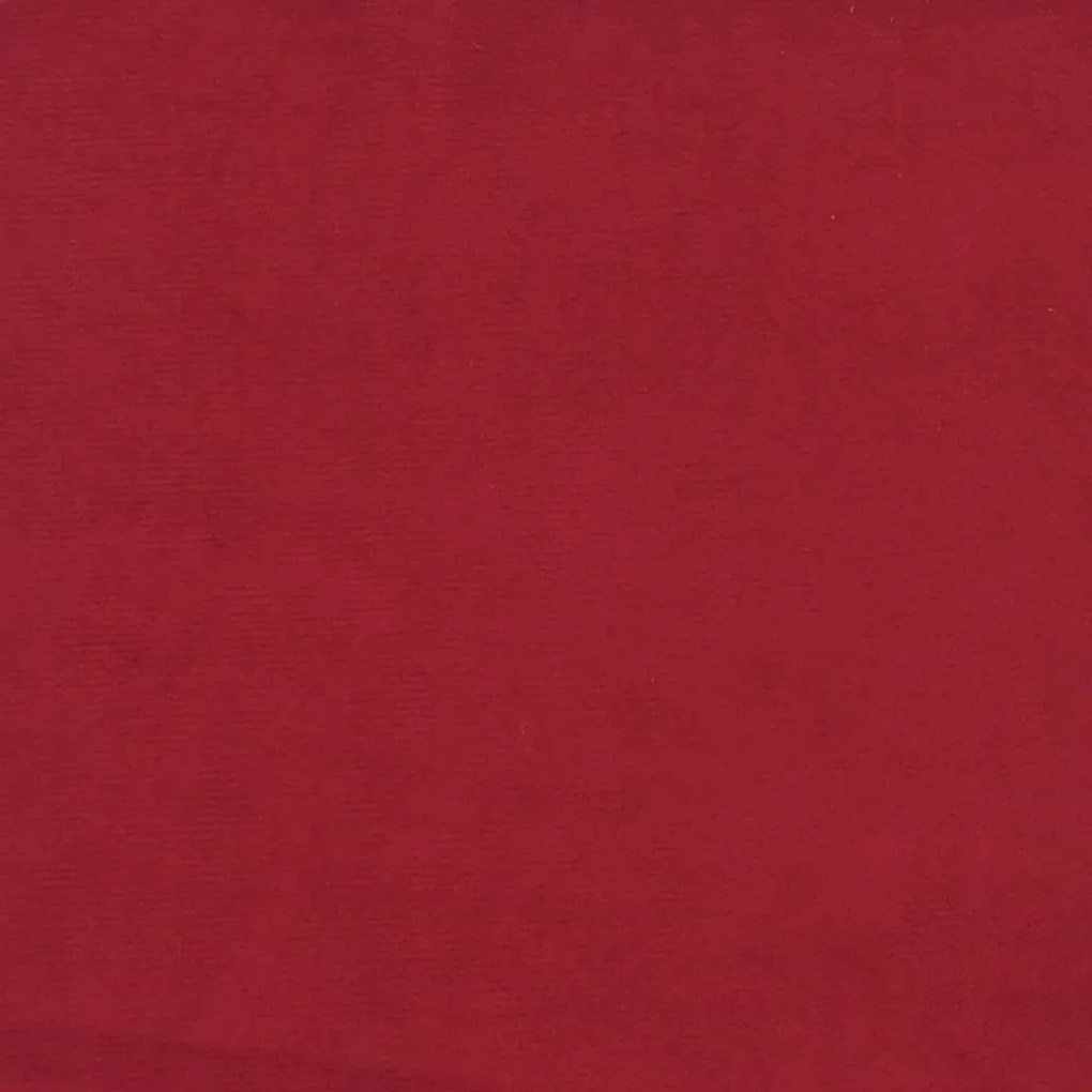 Κουνιστή Πολυθρόνα Μπορντό Βελούδινη &amp; Πόδια από Καουτσούκ/Ξύλο - Κόκκινο