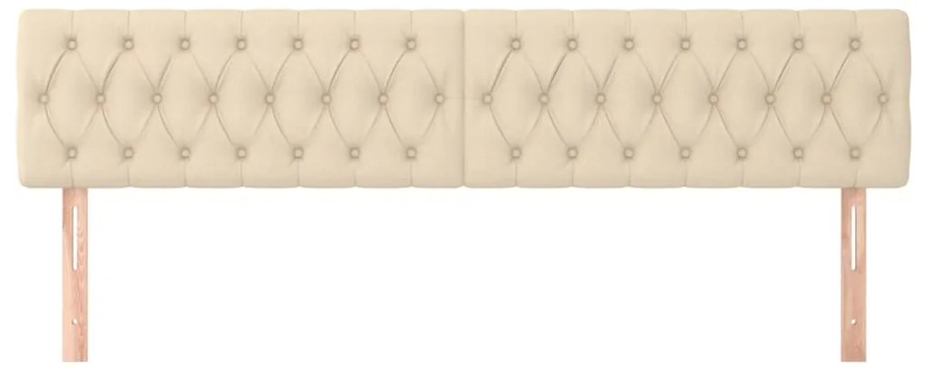 vidaXL Κεφαλάρια Κρεβατιού 2 τεμ. Κρεμ 90x7x78/88 εκ. Υφασμάτινο