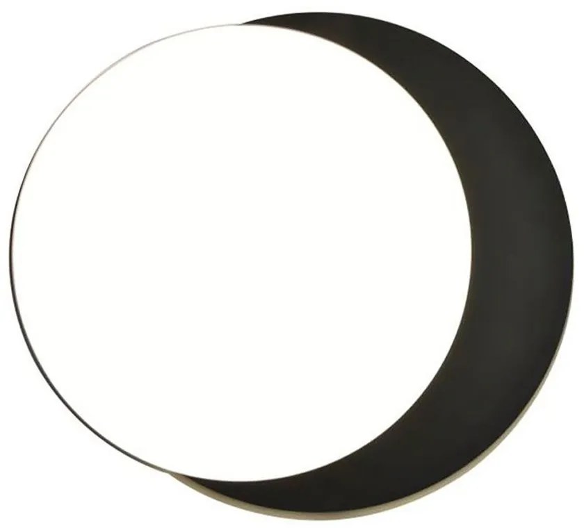 Φωτιστικό Οροφής - Πλαφονιέρα Goleta 5205801012 D30cm 3000K/4000K 1700Lm Black Lutec Aluminum,Opaline