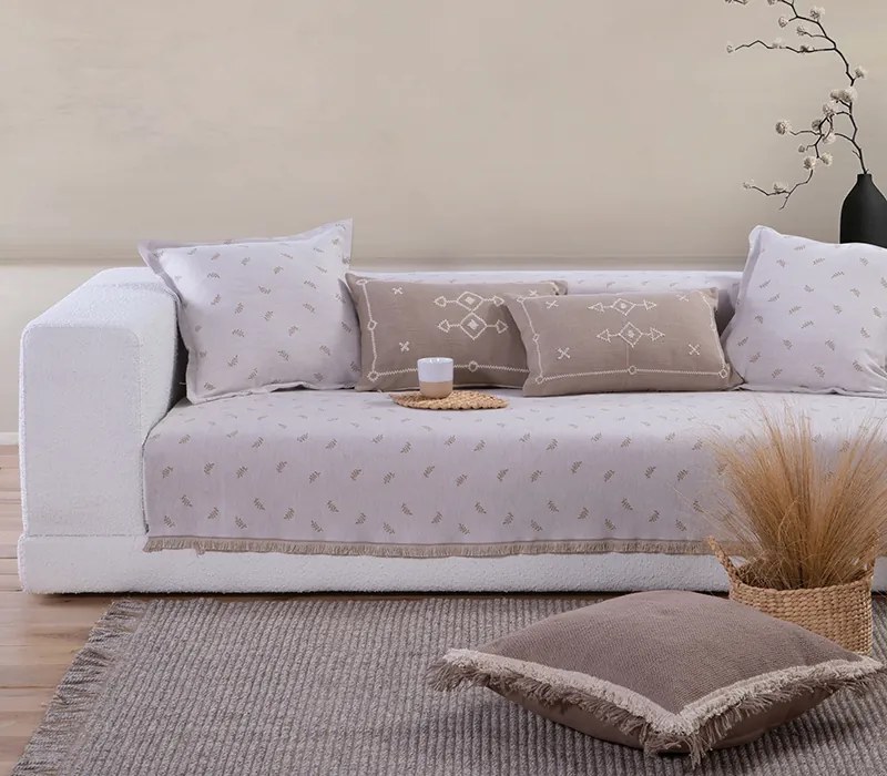 Ριχτάρι Τριθέσιου Amaranta Beige 170x300 - Nef-Nef Homeware