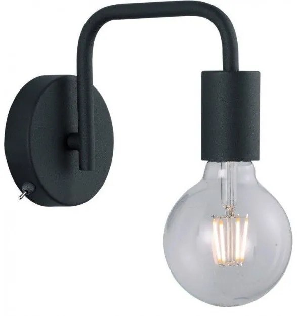 Απλίκα Φωτιστικό Τοίχου Μαύρο Diallo 208070132 Trio Lighting 208070132 Μαύρο