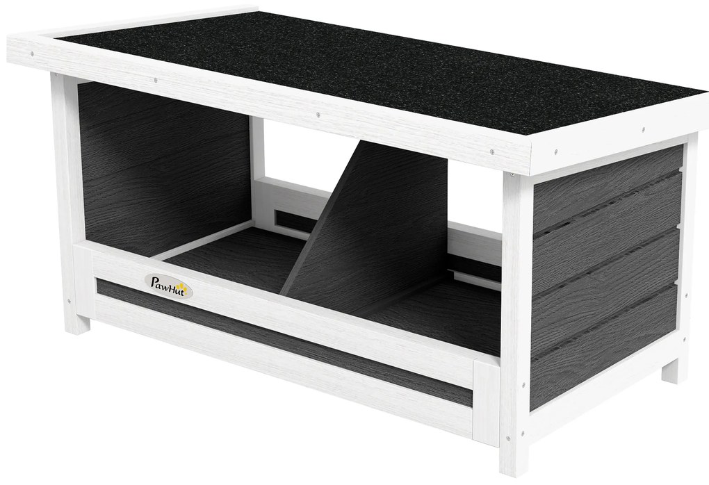PawHut Φωλιά για κότες, ανθεκτικό στις καιρικές συνθήκες, ασφαλτική στέγη, 66 x 37 x 34 cm, Φυσικό + Μαύρο