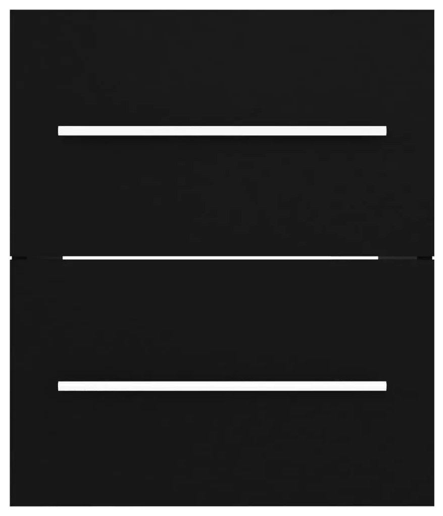 Ντουλάπι Νιπτήρα Μαύρο 41 x 38,5 x 48 εκ. από Μοριοσανίδα - Μαύρο