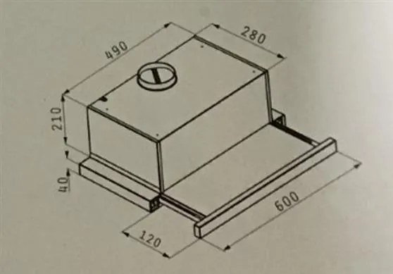 Απορροφητήρας Maidtec συρόμενος Inox Turbo 60