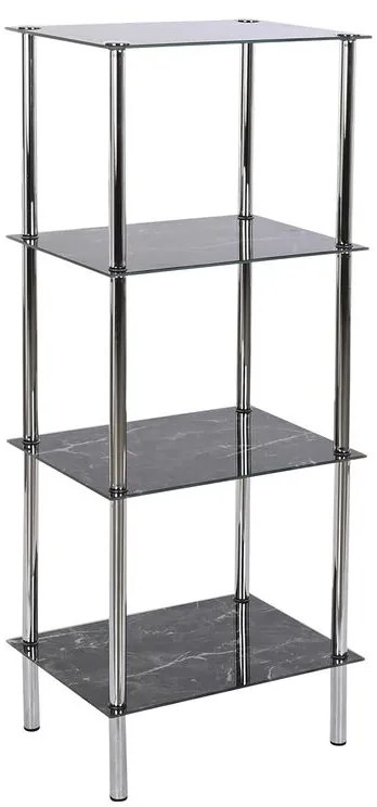 Ράφια Μπάνιου DKD Home Decor Κρυστάλλινο Χάλυβας (40 x 30 x 105 cm)