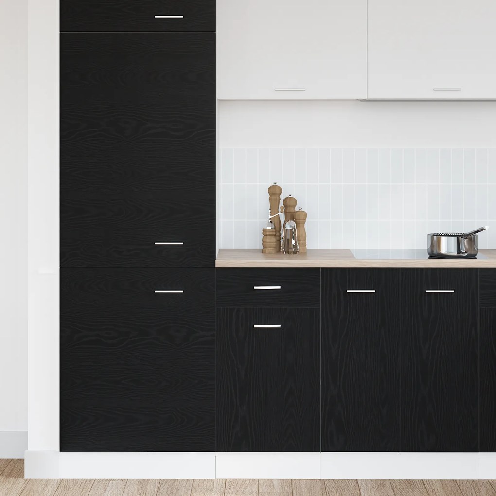 vidaXL Συρταριέρα Κάτω από Ράφι - Μαύρο Δρυς, 40 x 46 x 81.5 εκ, Φτιαγμένη από Επεξεργασμένο Ξύλο