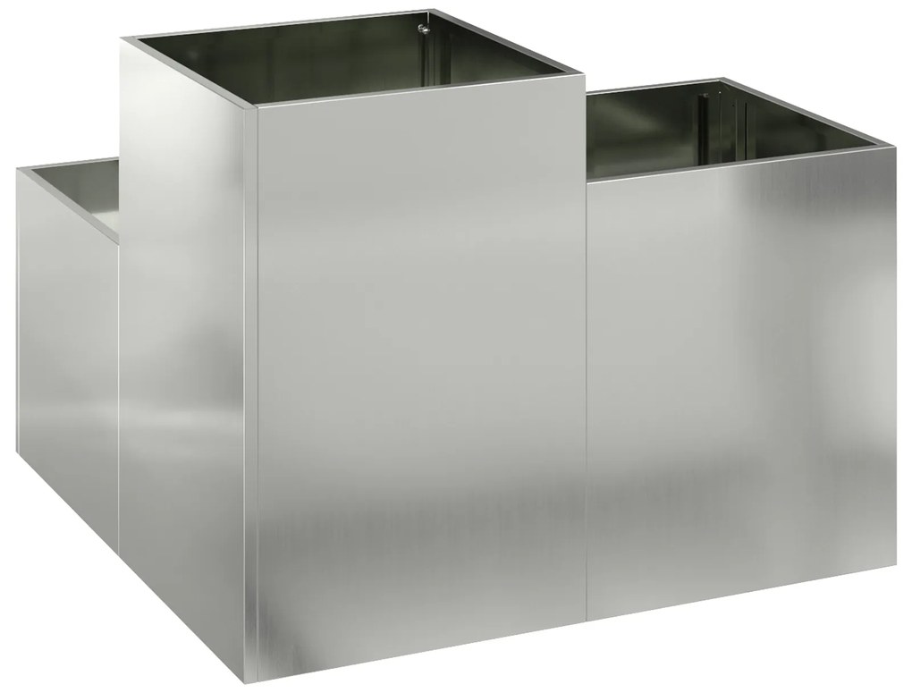 vidaXL Κηπευτικός Δοχείο 100x100x60 εκ Γαλβανισμένο Χάλυβα