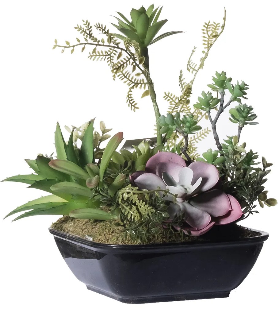 Supergreens Τεχνητό Φυτό Σύνθεση Παχύφυτων Δίχρωμη 19 εκ. - 4360-6 - 4360-6