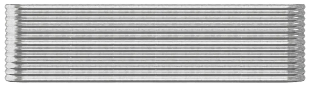 vidaXL Ζαρντινιέρα Ασημί 260x40x68 εκ. Γαλβανισμένος χάλυβας