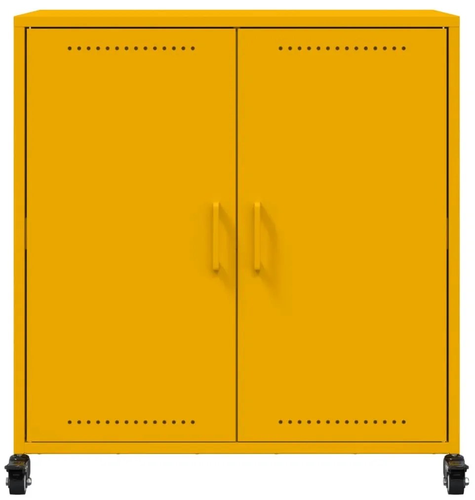 vidaXL Ντουλάπι Μουσταρδί 68x39x72 εκ. από Ατσάλι